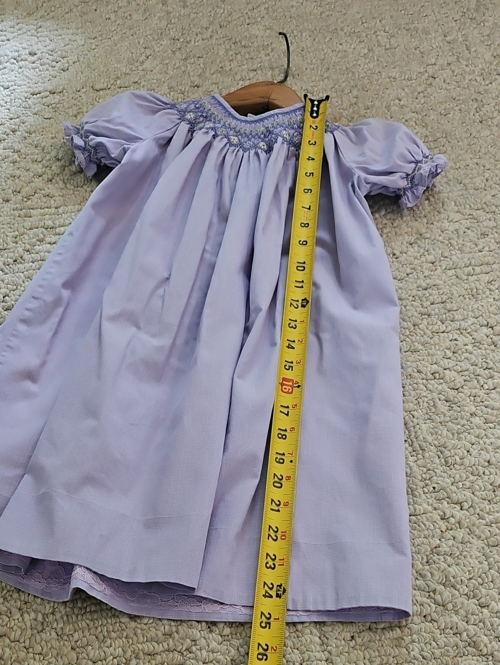 Orient Expressed Hand Smocked Lite Purple Dress Size 3 - Picture 6 of 7